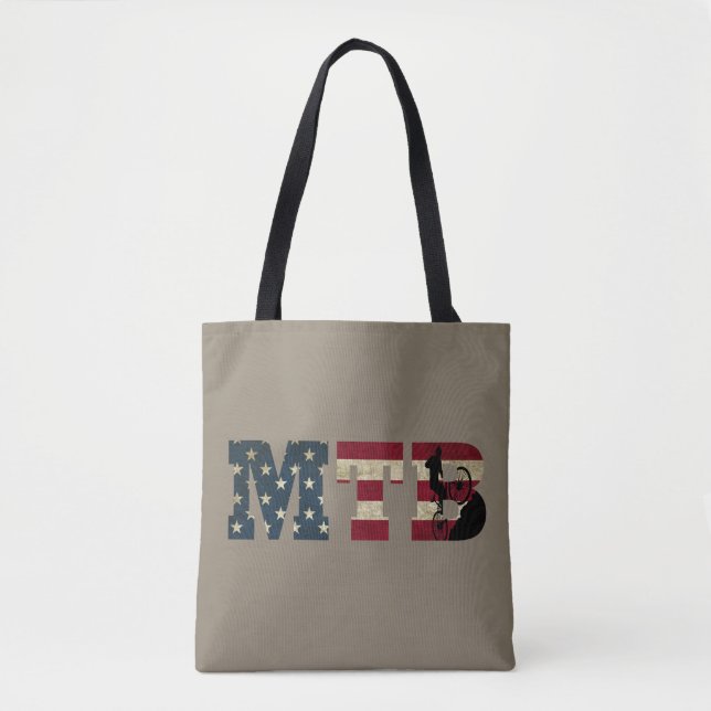 Tote Bag Drapeau américain Mtb vintage (Devant)