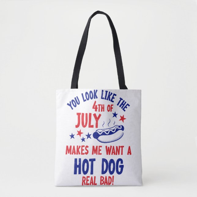 Tote Bag Drapeau américain personnalisé Patriotique Juillet (Devant)