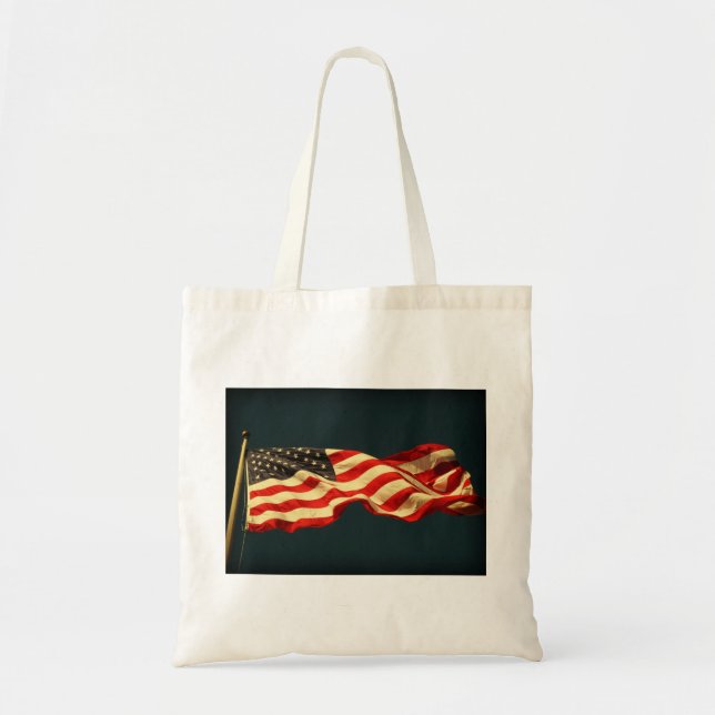Tote Bag Drapeau américain réutilisable (Devant)