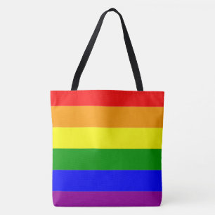 Tote Bag Drapeau arc-en-ciel cool et classique