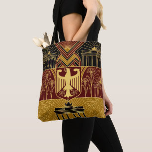 Tote Bag Drapeau Art Déco Patrimoine Nom personnalisé All