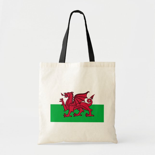 Tote Bag Drapeau celtique du Dragon rouge du Pays de Galles (Devant)