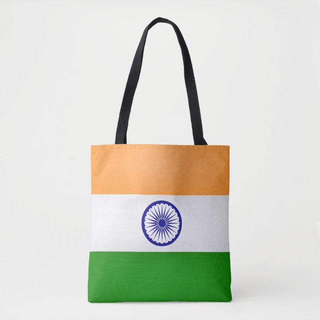 Tote Bag Drapeau cool Inde (Devant)