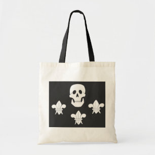 TOTE BAG DRAPEAU CRÂNE JOLLY ROGER ET TROIS LILIS