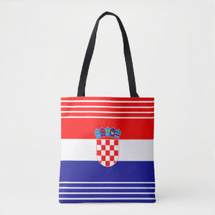 Tote Bag Drapeau Croate Avec Stripes Hrvatska Zastava