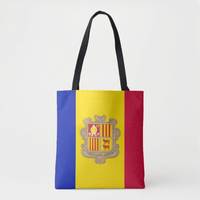 Tote Bag Drapeau d'Andorre patriotique (Devant)