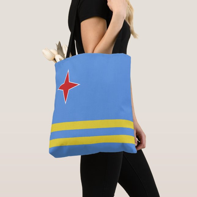 Tote Bag Drapeau d'Aruba (De près)
