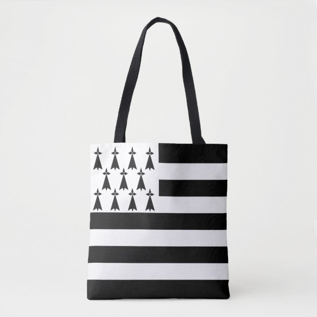 Tote Bag Drapeau de Bretagne patriotique (Devant)