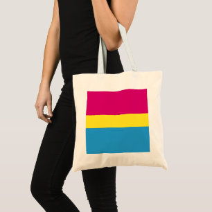 Tote Bag drapeau de fierté pansexuelle SlipperyJoe rose amb