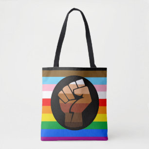 Tote Bag Drapeau de fierté POC de progrès LGBTQ+