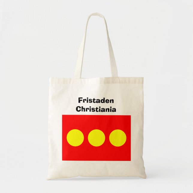 Tote Bag Drapeau de Freetown Christiania (Devant)
