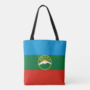 Tote Bag Drapeau de Karatchaïévo-Tcherkessie