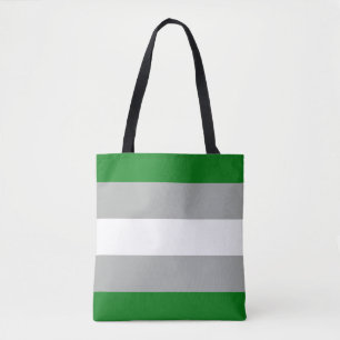 Tote Bag Drapeau de la fierté grise romantique