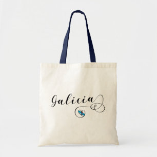 Tote Bag Drapeau de la Galicie de coeur, Galicien, Galiza