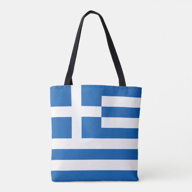 Tote Bag Drapeau de la Grèce (Dos)