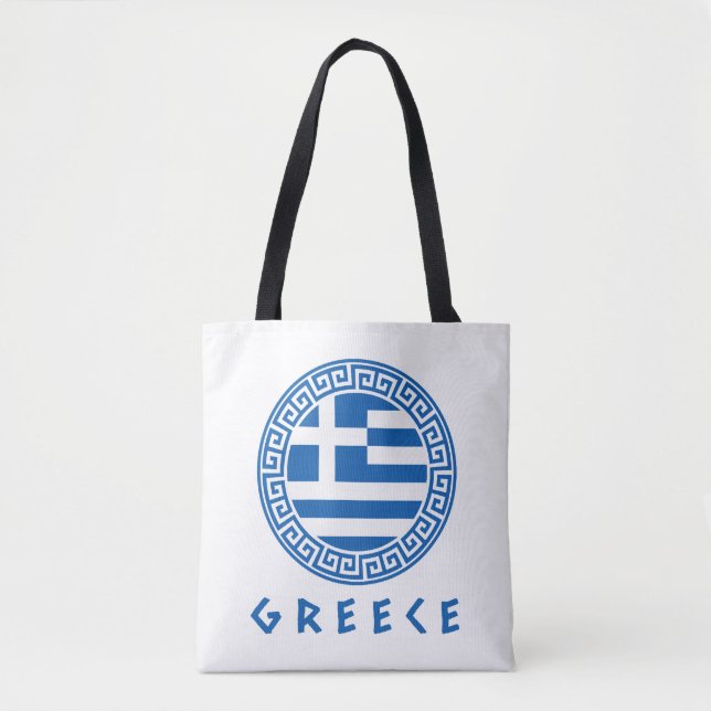 Tote Bag Drapeau de la Grèce (Devant)