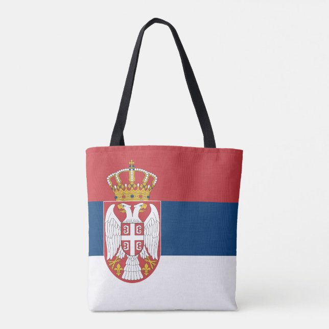 Tote Bag Drapeau de la Serbie (Dos)