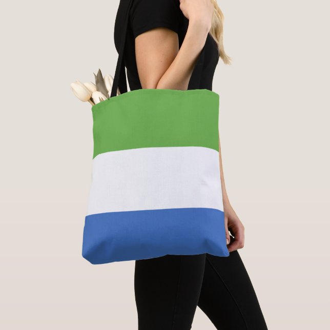 Tote Bag drapeau de la Sierra Leone (De près)