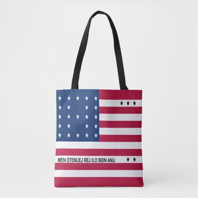 Tote Bag Drapeau de l'atoll de Bikini patriotique