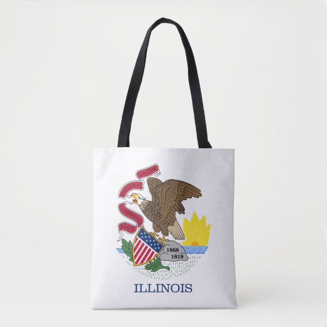 Tote Bag Drapeau de l'Illinois (Devant)
