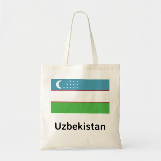 Tote Bag Drapeau de l'Ouzbékistan (Devant)