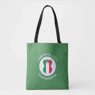 Tote Bag Drapeau de Noël Angel italien Personnalisé