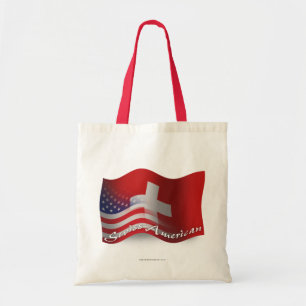 Tote Bag Drapeau de ondulation Suisse-Américain