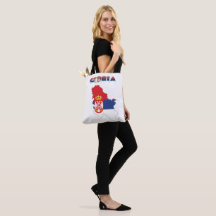 Tote Bag Drapeau de pays serbe