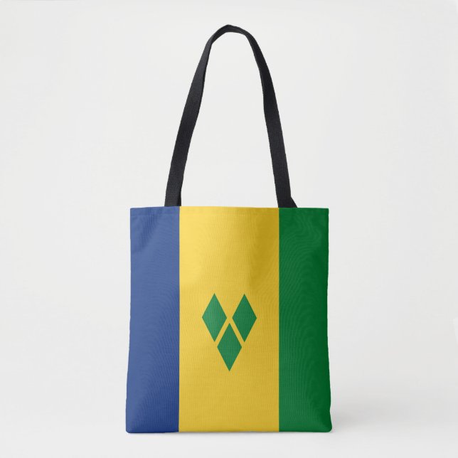 Tote Bag Drapeau de Saint-Vincent (Devant)