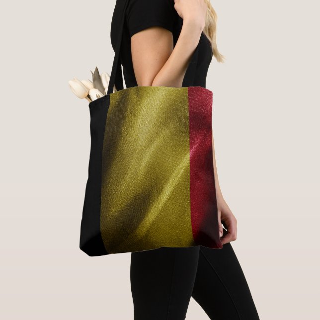 Tote Bag Drapeau de soie de Belgique (De près)