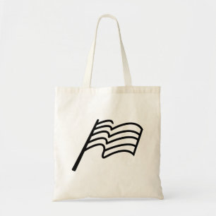 Tote Bag Drapeau de sport de course minimal agitant