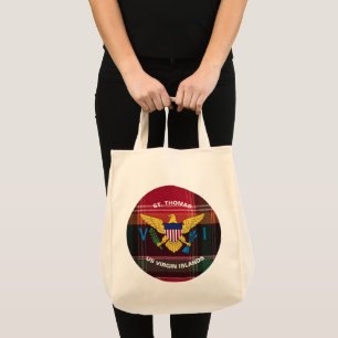 Tote Bag Drapeau des îles Vierges américaines Madras St. Th