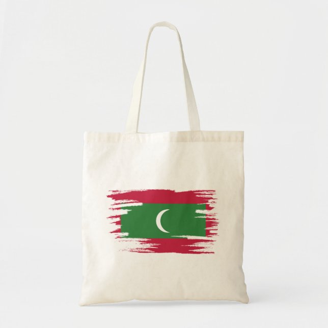 Tote Bag Drapeau des Maldives (Devant)