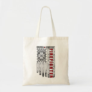 Tote Bag Drapeau des pompiers Red Line Us