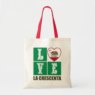 Tote Bag Drapeau d'État de Californie Coeur La Crescenta