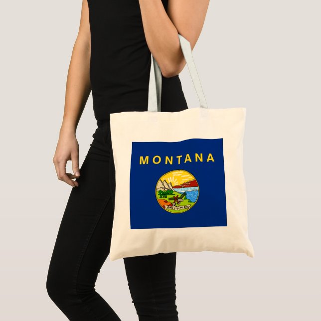 Tote Bag Drapeau d'État du Montana (Devant (produit))