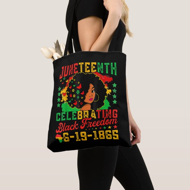 Tote Bag Drapeau du 18ème siècle célébrant la Juneteen de l (De près)