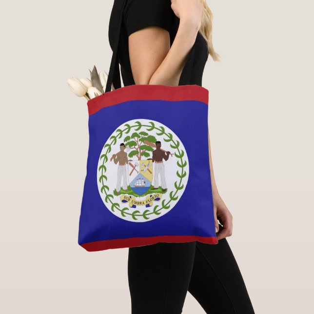 Tote Bag Drapeau du Belize (De près)