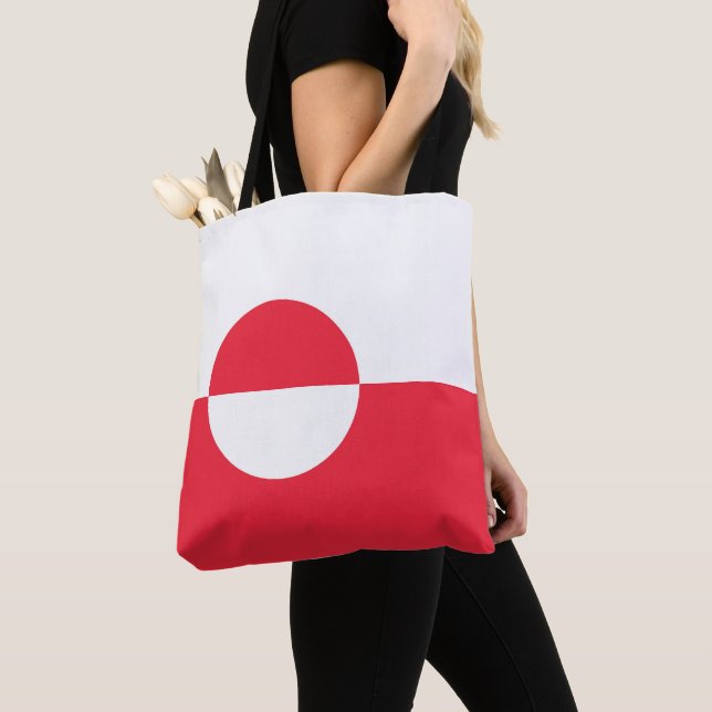 Tote Bag Drapeau du Groenland (De près)