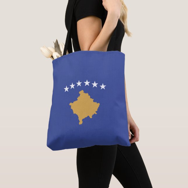 Tote Bag drapeau du Kosovo (De près)