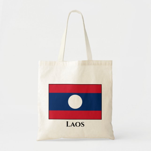Tote Bag Drapeau du Laos (Devant)