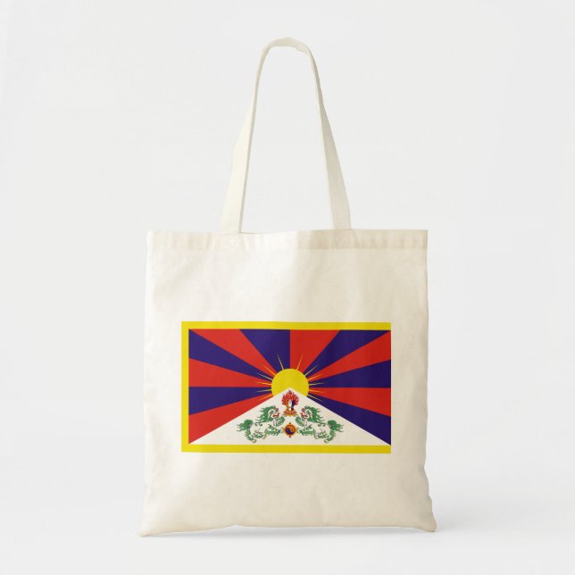 Tote Bag Drapeau du Tibet libre (Devant)