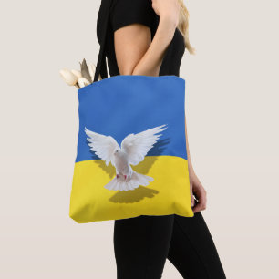 Tote Bag Drapeau d'Ukraine - Dove of Peace - Freedom - Peac
