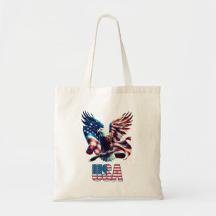 Tote Bag Drapeau et aigle américain patriotique personnalis