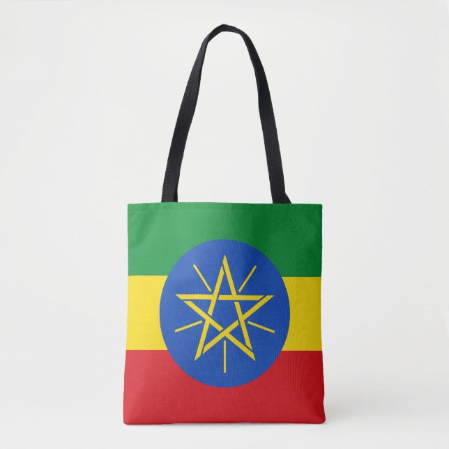Tote Bag Drapeau Éthiopie (Devant)