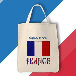 Tote Bag Drapeau français bleu de personnalisation France 