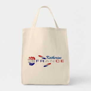 Tote Bag Drapeau Français Rose Personnalisé