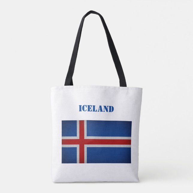 Tote Bag Drapeau Islande (Dos)