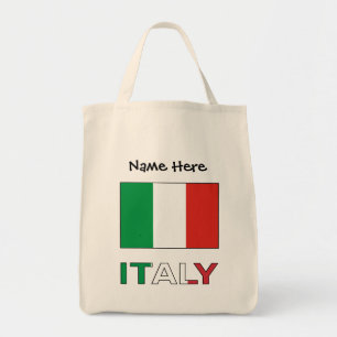 Tote Bag Drapeau italien avec votre nom