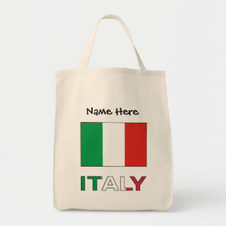 Tote Bag Drapeau italien avec votre nom